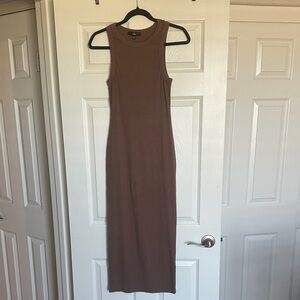 lulus Brown Tan Maxi Tank Dress